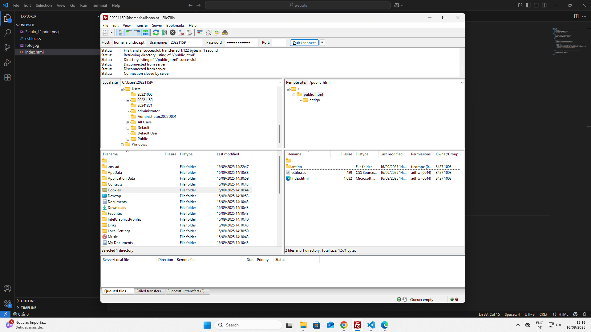Screenshot da Semana 2